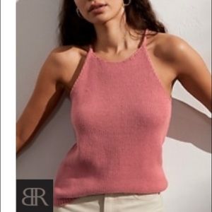 Banana Republic Organic Cotton Sweater Tank Pink Size Small